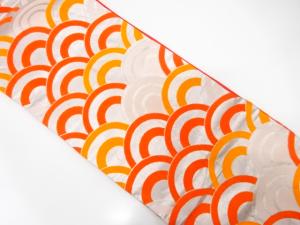 青海波模様織り出し　子供帯